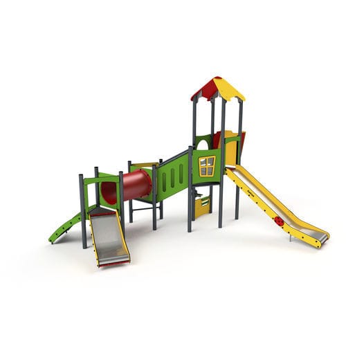 Structure de jeu pour aire de jeux - 11080 - Astrus Playgrounds - en métal / en PEHD / modulaire