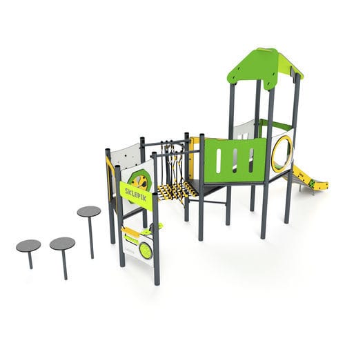 Structure de jeu pour aire de jeux - 11081 - Astrus Playgrounds - en métal / en HDPE / modulaire