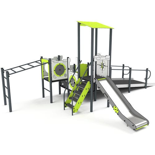 Structure de jeu pour aire de jeux - 11114 - Astrus Playgrounds - en métal / en HDPE / modulaire