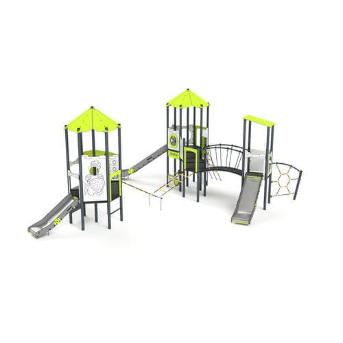 Structure de jeu pour aire de jeux - 11086 - Astrus Playgrounds - en métal / en HDPE / modulaire