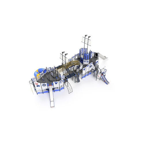 Structure de jeu pour aire de jeux - 3018S - Astrus Playgrounds - en acier galvanisé / en HDPE / en polycarbonate