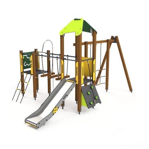Structure de jeu pour aire de jeux - 10019 - Astrus Playgrounds - en métal / en bois / en PEHD