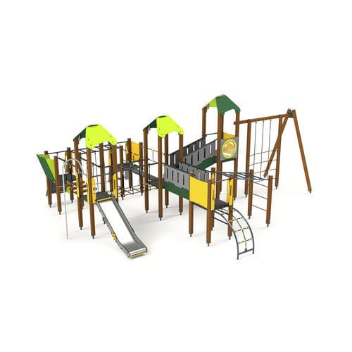 Structure de jeu pour aire de jeux - 10036 - Astrus Playgrounds - en métal / en bois / en HDPE