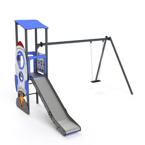 Structure de jeu pour aire de jeux - 11143 - Astrus Playgrounds - en métal / en PEHD / modulaire