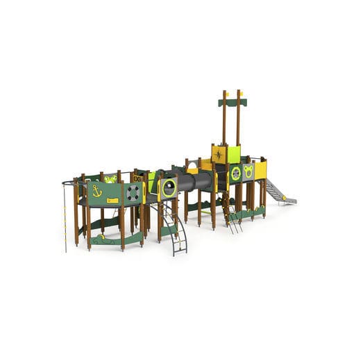 Structure de jeu pour aire de jeux - 3018D TALL GALEON - Astrus Playgrounds - en acier galvanisé / en bois / en HDPE