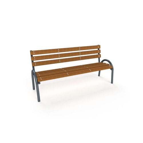 Banc public contemporain - 5002 - Astrus Playgrounds - en bois / en métal / avec dossier