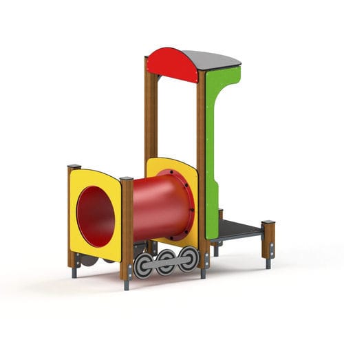 Structure de jeu pour aire de jeux - 3004D - Astrus Playgrounds - pour collectivité / en métal / en bois