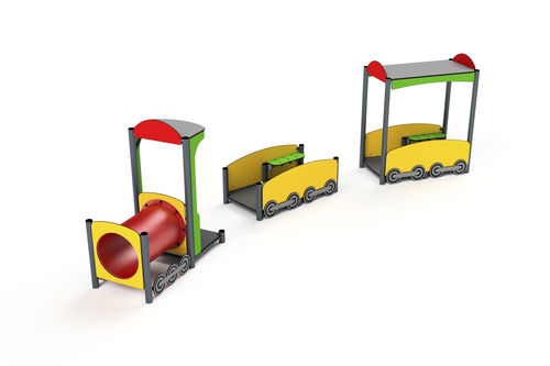 Structure de jeu pour aire de jeux - 3006S - Astrus Playgrounds - en acier / en HDPE / modulaire