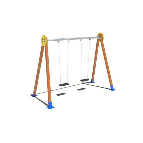 Balançoire en acier galvanisé - COLUMPIO - Grup Fabregas - en bois / en polyéthylène / pour parc de jeux