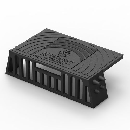Bordure de caniveau - D-30 - Grup Fabregas - en fonte / rectangulaire / noire