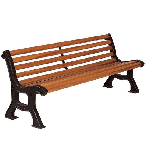 Banc de jardin contemporain - BASTIDE - Grup Fabregas - en bois / en fonte / avec dossier