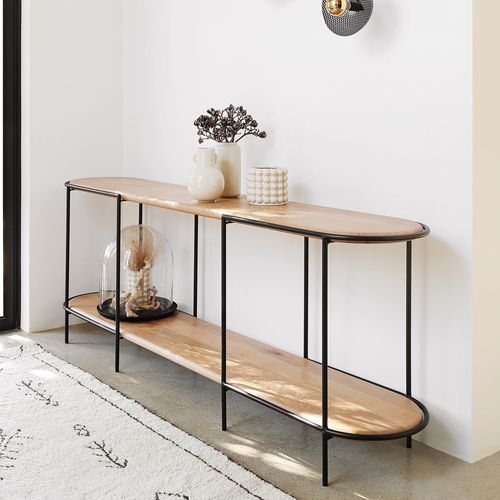 Console classique - PILL - Studio 19 - en bois / en granite / avec piètement en acier