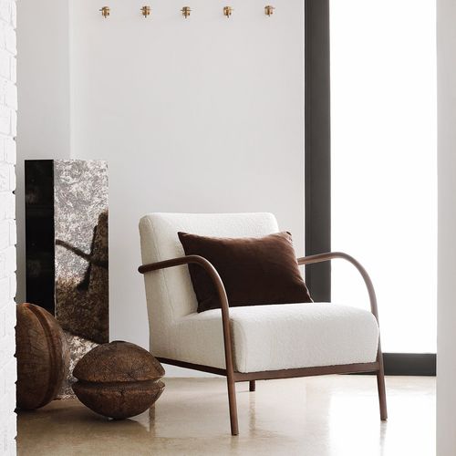 Fauteuil contemporain - TEDDY - Studio 19 - en cuir / en tissu