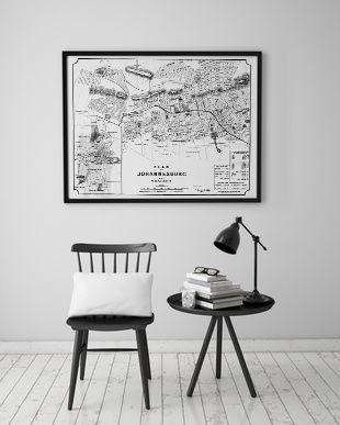 Tableau décoratif sur papier - JOBURG CITY MAP - Studio 19