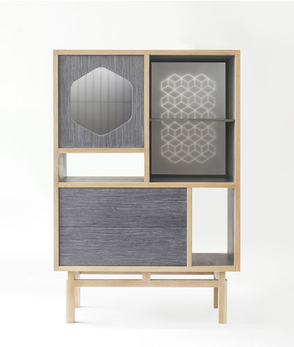 Buffet haut - ENLIGHT - Ziinlife - contemporain / en chêne / en noyer