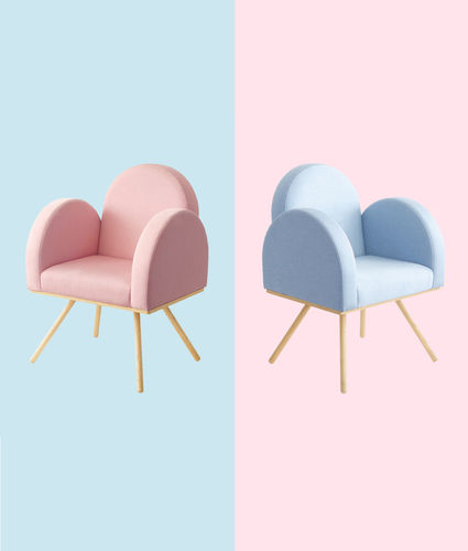 Fauteuil contemporain - NO MORE MACARON - Ziinlife - en tissu / en bois