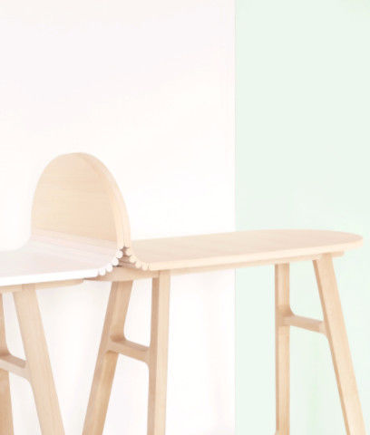 Table mange-debout contemporaine - DALI  - Ziinlife - en hêtre / ovale / pliante