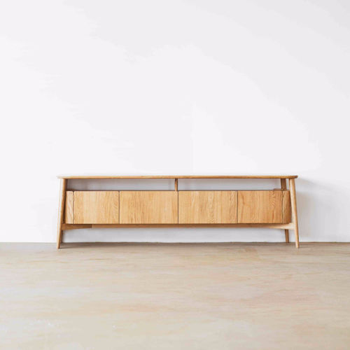 Meuble TV contemporain - HOLD  - Ziinlife - en chêne / en noyer