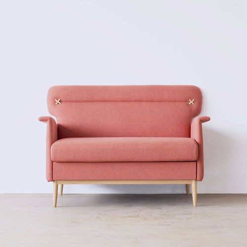 Canapé design scandinave - SID - Ziinlife - en tissu / rose / 2 places