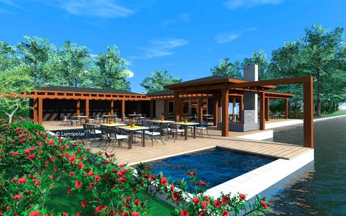 Bâtiment préfabriqué - COTE D'AZUR - Lumi Polar - en bois lamellé-collé / pour hôtel / pour restaurant
