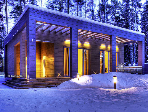 Bâtiment préfabriqué - OXXO GUEST HOUSE - Lumi Polar - en bois lamellé-collé / résidentiel / contemporain
