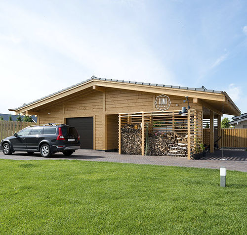 Bâtiment préfabriqué - FELICITA 44 - Lumi Polar - en bois lamellé-collé / ossature bois / pour garage