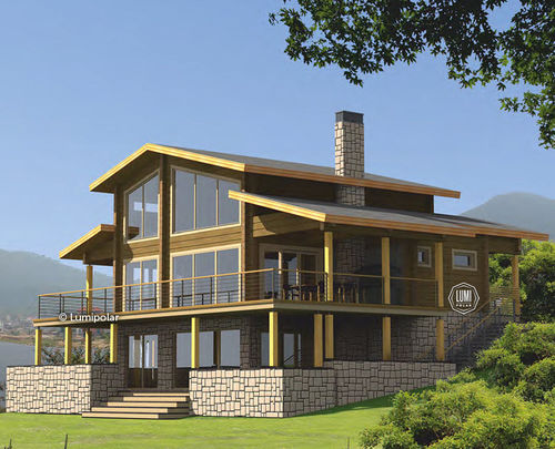 Bâtiment préfabriqué - PUTIAN CHINA - Lumi Polar - en bois lamellé-collé / résidentiel / contemporain