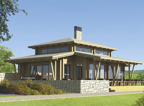 Bâtiment préfabriqué - BAKU - Lumi Polar - en bois lamellé-collé / pour restaurant / contemporain