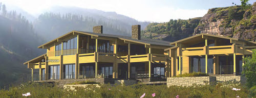 Bâtiment préfabriqué - MOUNTAIN RESORT, ALMATY - Lumi Polar - en bois lamellé-collé / ossature bois / résidentiel