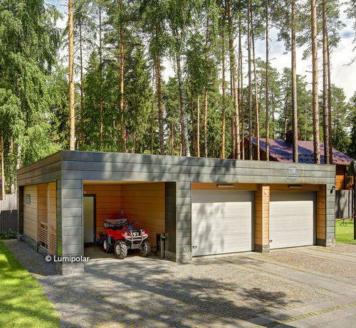 Bâtiment préfabriqué - PREMIER 135 - Lumi Polar - en bois lamellé-collé / ossature bois / pour garage
