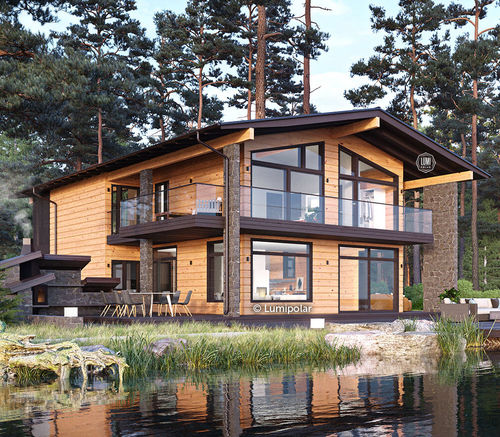 Maison préfabriquée - WOODBERRY 394 - Lumi Polar - écologique / à économie d'énergie / contemporaine