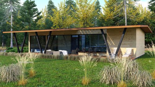 Maison préfabriquée - NEO ZIP 70 - Lumi Polar - écologique / à économie d'énergie / contemporaine