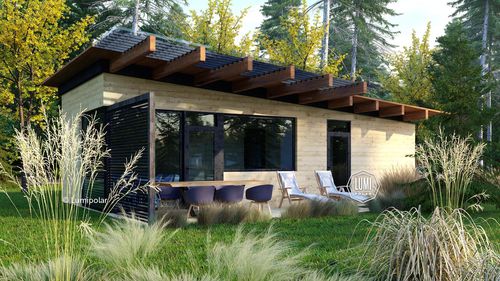 Maison préfabriquée - Neo Brick 45 - Lumi Polar - écologique / à économie d'énergie / contemporaine