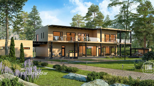 Maison type - DOLCE VITA 337 - Lumi Polar - moderne / avec terrasse / à 2 étages