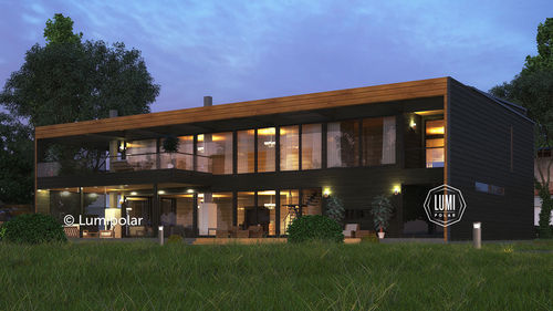 Maison type - ESMERALDA 436 - Lumi Polar - moderne / avec terrasse / à 2 étages