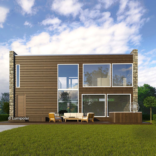 Maison moderne - HARD ROCK 177 - Lumi Polar - contemporaine / à 2 étages / à bois