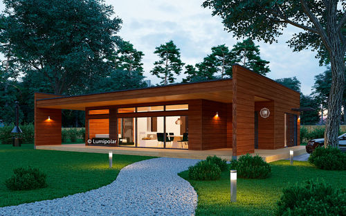 Maison préfabriquée - INGRID 97 - Lumi Polar - moderne / en bois