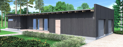 Bâtiment modulaire - CASCADE 151 - Lumi Polar - en bois / pour garage