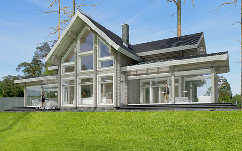 Maison préfabriquée - BARSKIY DAR 345 - Lumi Polar - contemporaine / en bois / en verre