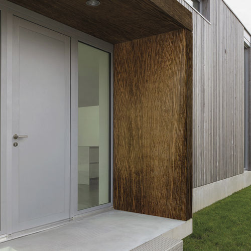 Tôle métallique décorative - COLOFER® VARIO WENGE - voestalpine - plate / en acier / en panneaux