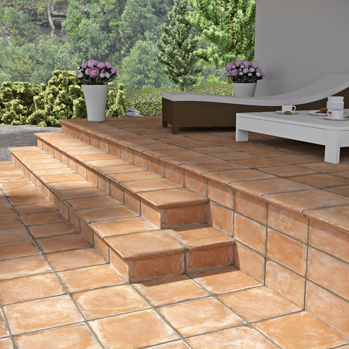 Carrelage en céramique - ALHAMAR SALMÓN - Exagres - émaillé / rustique / d'intérieur