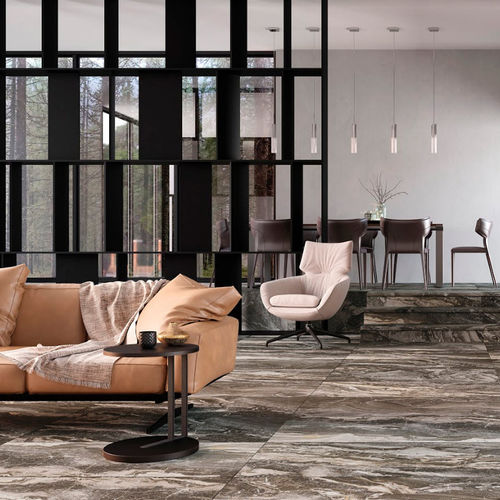 Carrelage en grès cérame - OROBICO TAUPE - Exagres - poli / d'intérieur / de salon