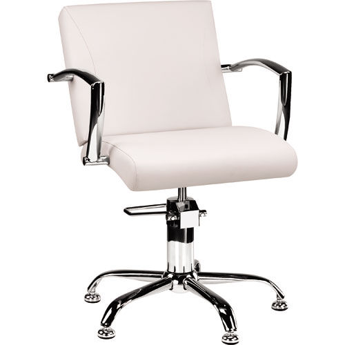 Fauteuil de coiffure en tissu - CARMEN - Ayala - avec pompe hydraulique / blanc / professionnel