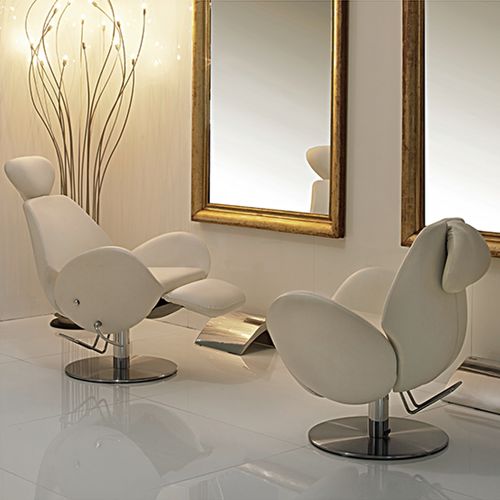 Fauteuil de coiffure contemporain - LEIDY SUPERIOR - Ceriotti - en simili cuir / en mousse de polyuréthane / en métal