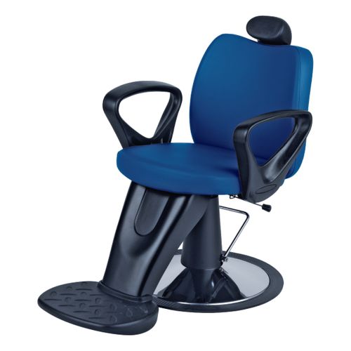 Fauteuil de barbier en simili cuir - ROYAL - Ceriotti - en métal chromé / avec repose-pieds / avec repose-tête