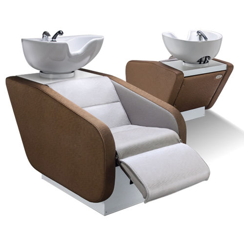 Bac à shampoing avec repose-pieds - ALZAMI - Ceriotti - en céramique / en cuir / 1 place