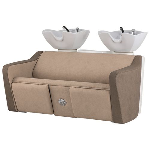 Bac à shampoing en céramique - DUETTO SUPERIOR - Ceriotti - en cuir / 2 places