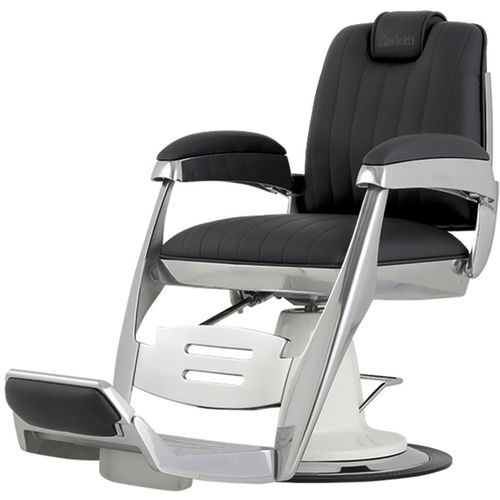 Fauteuil de barbier en tissu - JUPITER388 - Ceriotti - en métal chromé / avec repose-pieds / avec repose-tête