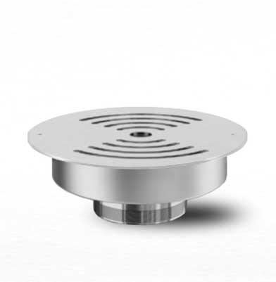Siphon de sol en inox - FDS - FUJI FOUNTAINS NIKOLAIDIS - avec grille / rond