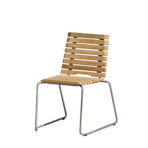 Chaise contemporaine - OPERA - Pircher - d'extérieur / d'intérieur / en teck